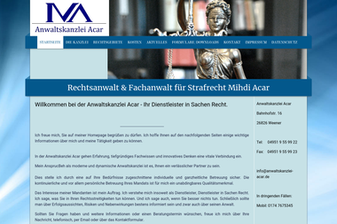 anwaltskanzlei-acar.de/Startseite - Inkassounternehmen Weener