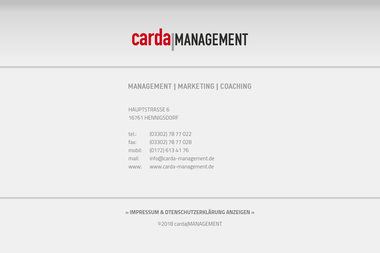 carda-management.de - Marketing Manager Hennigsdorf