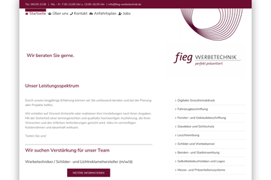 fieg-werbetechnik.de - Marketing Manager Griesheim