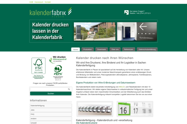 kalenderfabrik.de - Druckerei Plauen