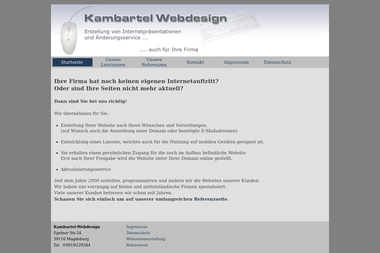 kambartel.de - Web Designer Magdeburg