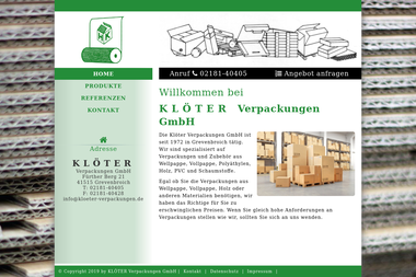 kloeter-verpackungen.de - Verpacker Grevenbroich