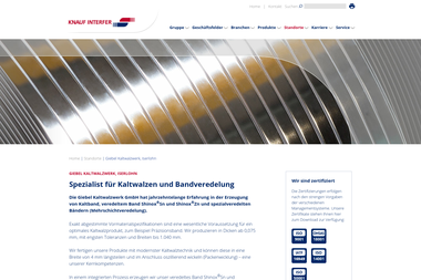 knauf-interfer.de/unternehmen/standorte/stahl/giebel-kaltwalzwerk-gmbh.html - Baustahl Iserlohn
