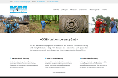koch-munitionsbergung.de - Tiefbauunternehmen Oranienburg