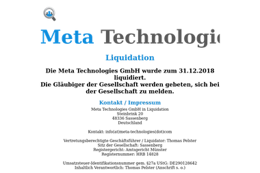 meta-technologies.com - Web Designer Sassenberg