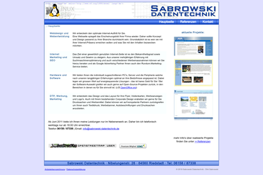 sabrowski-datentechnik.de - Web Designer Riedstadt