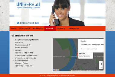 uniserv-marketing.de/kontakt.html - Marketing Manager Monheim Am Rhein