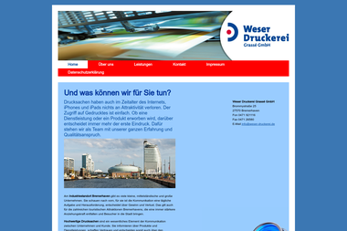 weser-druckerei.de - Druckerei Bremerhaven