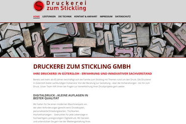 zumstickling-druck.de - Druckerei Gütersloh