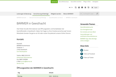 barmer.de/versicherung-beitraege/geschaeftsstellenuebersicht/barmer-in-geesthacht-124238 - Versicherungsmakler Geesthacht