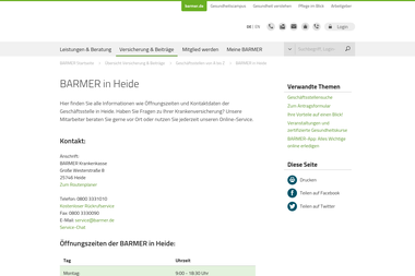 barmer.de/versicherung-beitraege/geschaeftsstellenuebersicht/barmer-in-heide-124400 - Versicherungsmakler Heide