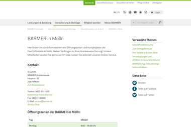 barmer.de/versicherung-beitraege/geschaeftsstellenuebersicht/barmer-in-moelln-126318 - Versicherungsmakler Mölln