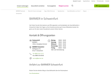 barmer.de/versicherung-beitraege/geschaeftsstellenuebersicht/barmer-in-schweinfurt-127396 - Versicherungsmakler Schweinfurt