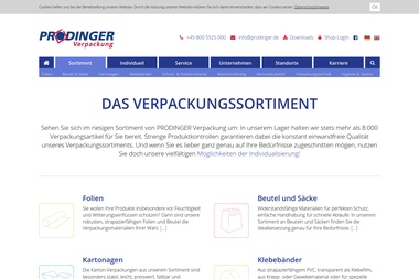 prodinger.de/sortiment/uebersicht.html - Verpacker Nürnberg