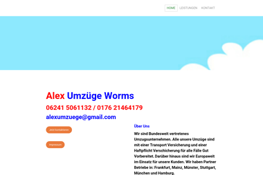 alexumzuege.jimdo.com - Umzugsunternehmen Worms