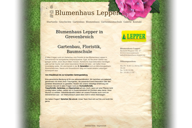 blumenhaus-lepper.de - Blumengeschäft Grevenbroich