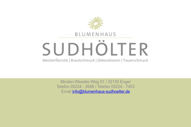 blumenhaus-sudhoelter.de - Blumengeschäft Enger