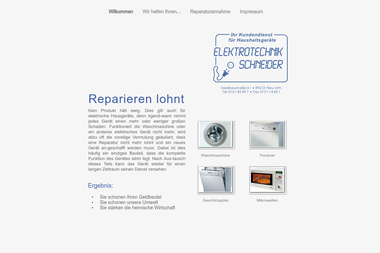elektrotechnik-schneider.com - Elektriker Neu-Ulm