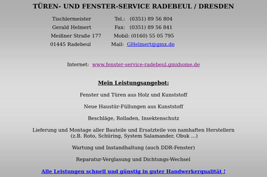 fenster-service-radebeul.gmxhome.de - Möbeltischler Radebeul