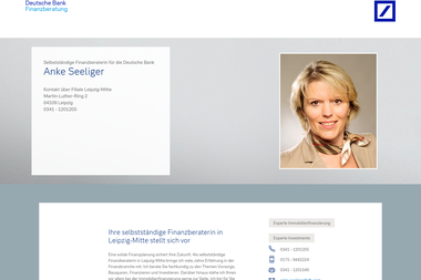 finanzberater.deutsche-bank.de/anke.seeliger.html - Finanzdienstleister Markkleeberg