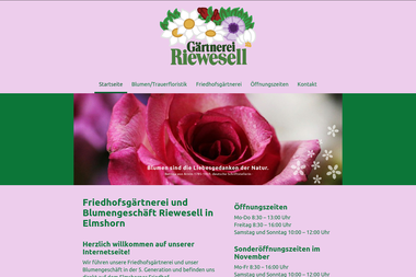 friedhofsgaertnerei-riewesell.de - Blumengeschäft Elmshorn