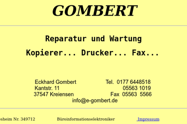 gombert-buerokommunikation.de - Kopierer Händler Einbeck