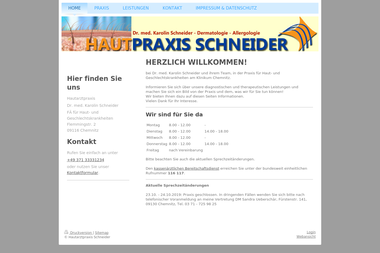 hautpraxis-schneider.de - Dermatologie Chemnitz