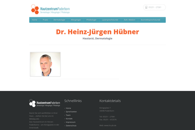 hautzentrumpaderborn.de/doctor/dr-heinz-juergen-huebner - Dermatologie Paderborn