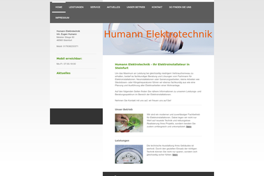 humann-elektrotechnik.de - Elektriker Steinfurt