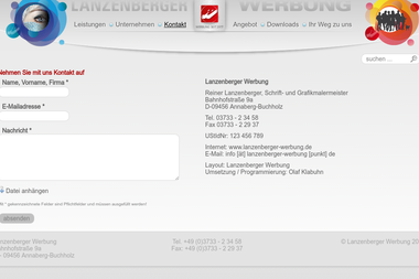 lanzenberger-werbung.de/index.php/kontakt - Online Marketing Manager Annaberg-Buchholz