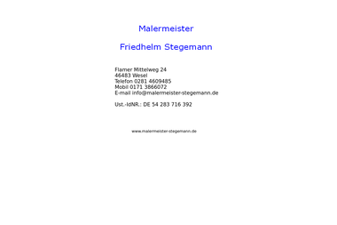 malermeister-stegemann.de - Malerbetrieb Wesel