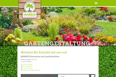 marsch-gartenbau.de/de/kontakt - Gärtner Leonberg