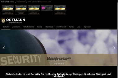 ortmann-sicherheitsdienst.de - Sicherheitsfirma Heilbronn