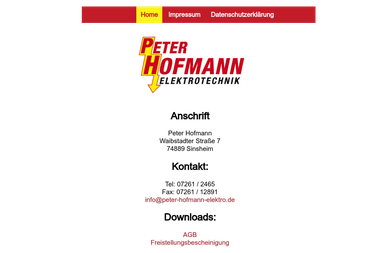 peter-hofmann-elektro.de - Elektriker Sinsheim