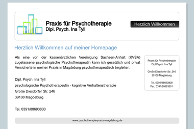 psychotherapie-praxis-magdeburg.de - Psychotherapeut Magdeburg