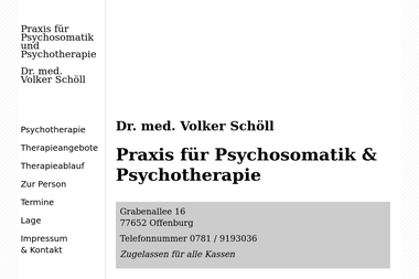 psychotherapie-schoell.de - Psychotherapeut Offenburg