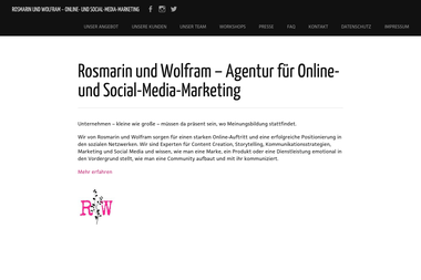 rosmarinundwolfram.com - Online Marketing Manager Mainz