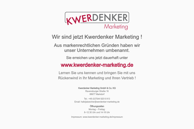 rueckenwind-marketing.de - Werbeagentur Markdorf
