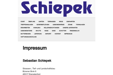 schiepek-bau.de/impressum.php - Straßenbauunternehmen Drensteinfurt