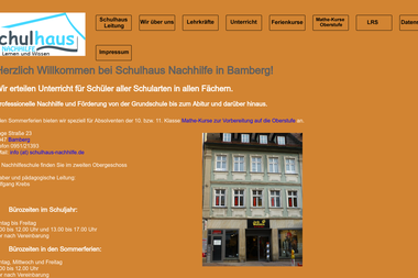 schulhaus-nachhilfe-bamberg.de - Nachhilfelehrer Bamberg