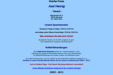 tierarzt-hennig-helmstedt.de - Tiermedizin Helmstedt
