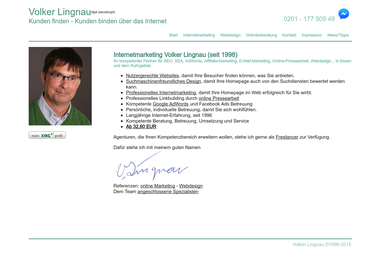 volker-lingnau.de - Online Marketing Manager Essen