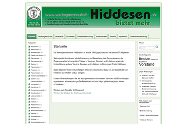 werbegemeinschaft-hiddesen.de - Geschenkartikel Großhandel Detmold