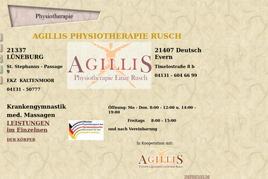 agillis.de/Physiotherapie/physiotherapie.html - Masseur Lüneburg