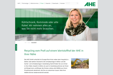 ahe.de/privat/wertstoffhof - Containerverleih Gevelsberg