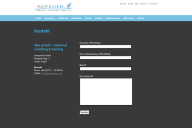 alexproehl.com/kontakt - Personal Trainer Fulda