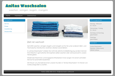 anitas-waschsalon.de - Chemische Reinigung Cottbus