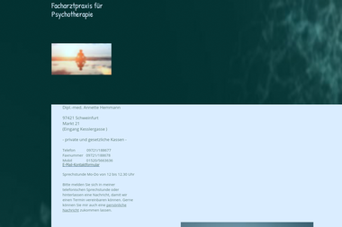 annettehemmann-psychotherapie.info/kontakt - Psychotherapeut Schweinfurt