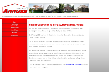 annuss-bau.de - Hochbauunternehmen Marl