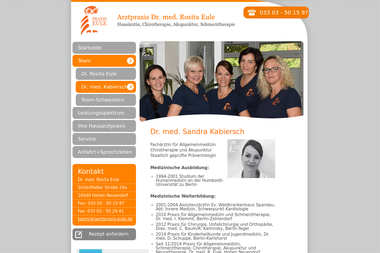 arztpraxis-eule.de/team/dr-med-kabiersch - Dermatologie Hohen Neuendorf